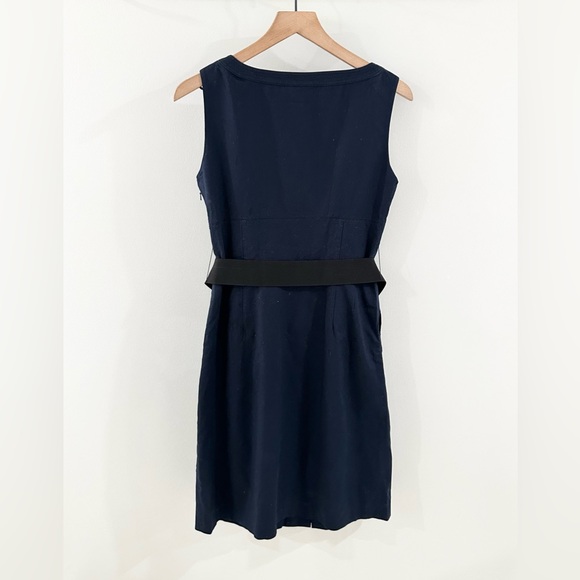 Tory Burch Leena Belted Dress Navy Size 6 - Picture 5 of 5